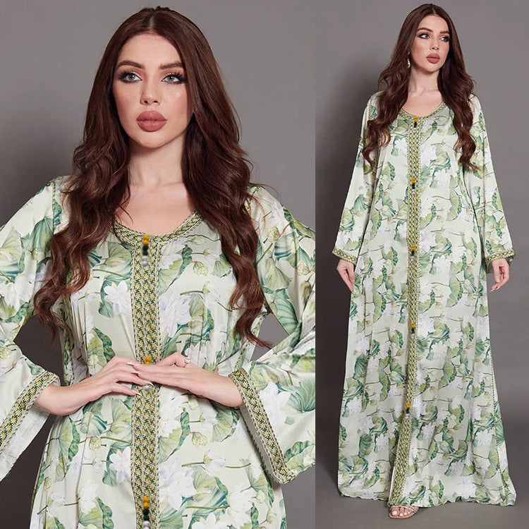 KTX-8130035417304 2024 Latest Netflix Style Popular Fashion Temperament Women's Clothing Kaftan