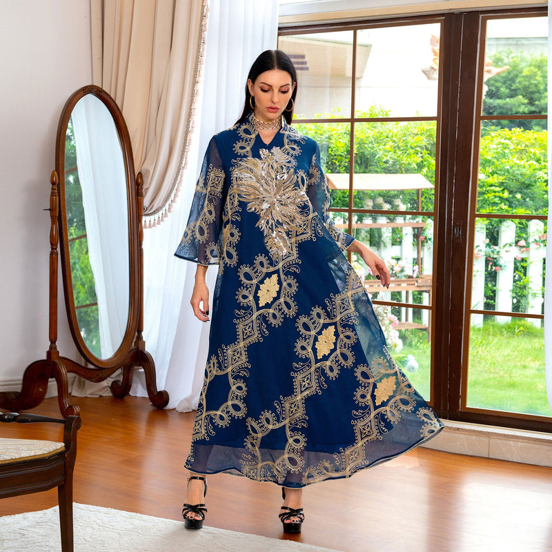 KTX-8130027847896 1091 Latest Netflix Style Popular Fashion Temperament Women's Clothing Kaftan