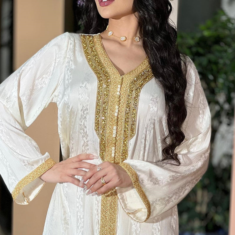 KTX-8129432027352 1004 Latest Netflix Style Popular Fashion Temperament Women's Clothing Kaftan