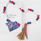 2022 New Products Independence Day Wooden Bead String Hemp Rope Tassel Independence Day Star Bead String European and American Popular Home Decoration