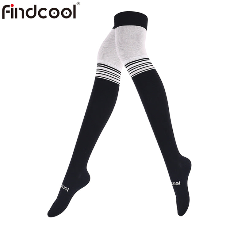 Findcool جوارب ضغط احترافية فوق الركبة عالية طويلة أنبوب المرأة ماراثون الجري اللياقة البدنية ركوب الرقص جوارب رياضية