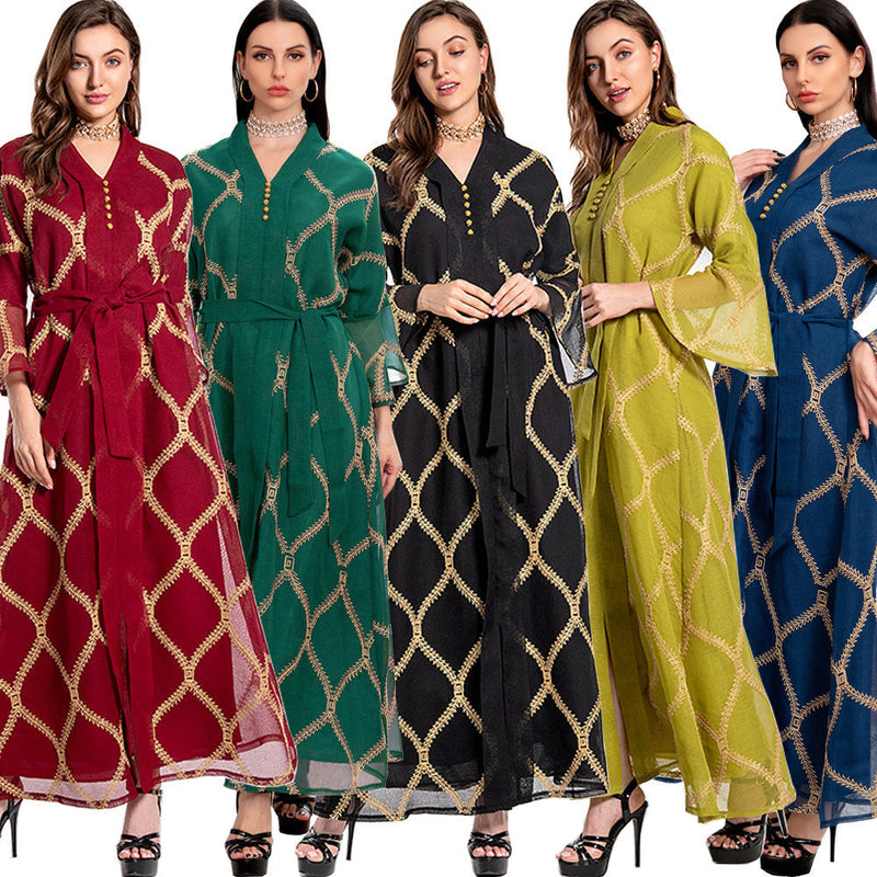 KTX-8129433960664 1023 Latest Netflix Style Popular Fashion Temperament Women's Clothing Kaftan