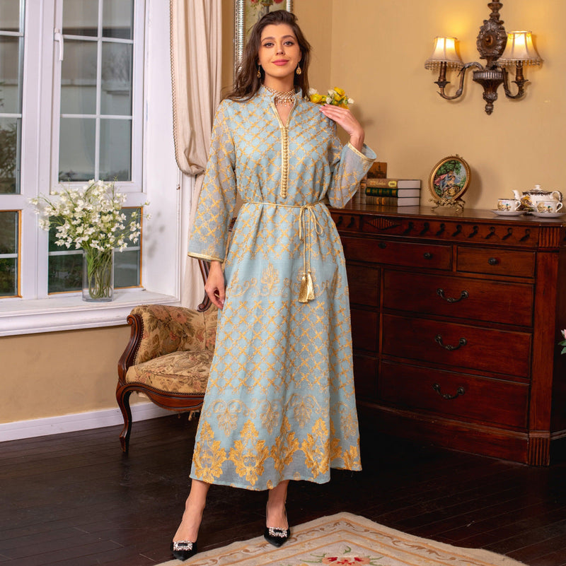 KTX-8129433207000 1014 Latest Netflix Style Popular Fashion Temperament Women's Clothing Kaftan