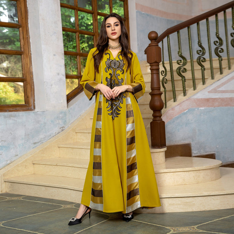 KTX-8130028241112 1093 Latest Netflix Style Popular Fashion Temperament Women's Clothing Kaftan