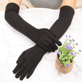 Gloves winter women's lengthened and thickened warm student suede ladies riding cold-proof driving anti-freezing touch screen winter