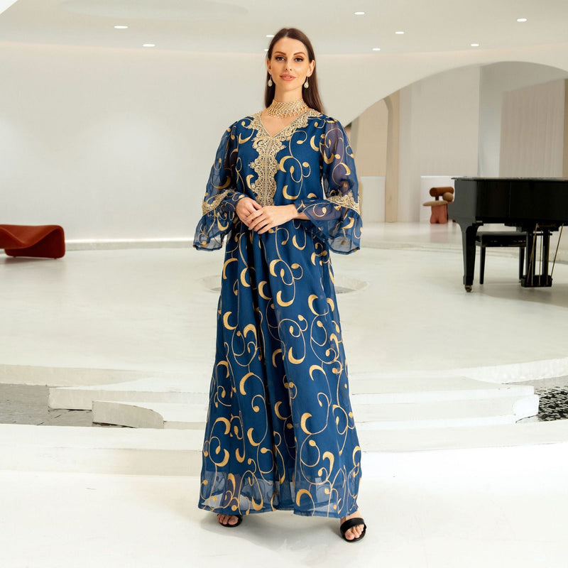 KTX-8129435074776 1033 Latest Netflix Style Popular Fashion Temperament Women's Clothing Kaftan