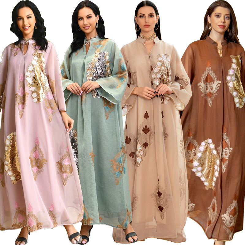 KTX-8129435369688 1038 Latest Netflix Style Popular Fashion Temperament Women's Clothing Kaftan