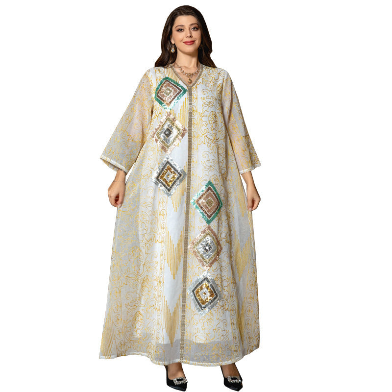 KTX-8129436287192 1049 Latest Netflix Style Popular Fashion Temperament Women's Clothing Kaftan