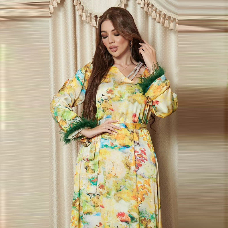 KTX-8130025554136 1080 Latest Netflix Style Popular Fashion Temperament Women's Clothing Kaftan