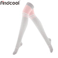 Findcool Professional Compression Socks Over Knee High Long Tube Women's Marathon Running Fitness Riding Dance Sports Stockings