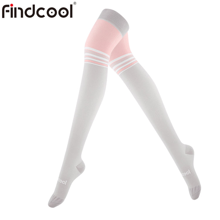 Findcool جوارب ضغط احترافية فوق الركبة عالية طويلة أنبوب المرأة ماراثون الجري اللياقة البدنية ركوب الرقص جوارب رياضية