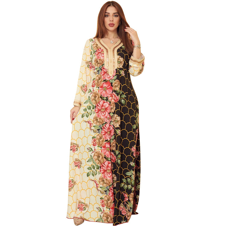 KTX-8129434026200 1024 Latest Netflix Style Popular Fashion Temperament Women's Clothing Kaftan