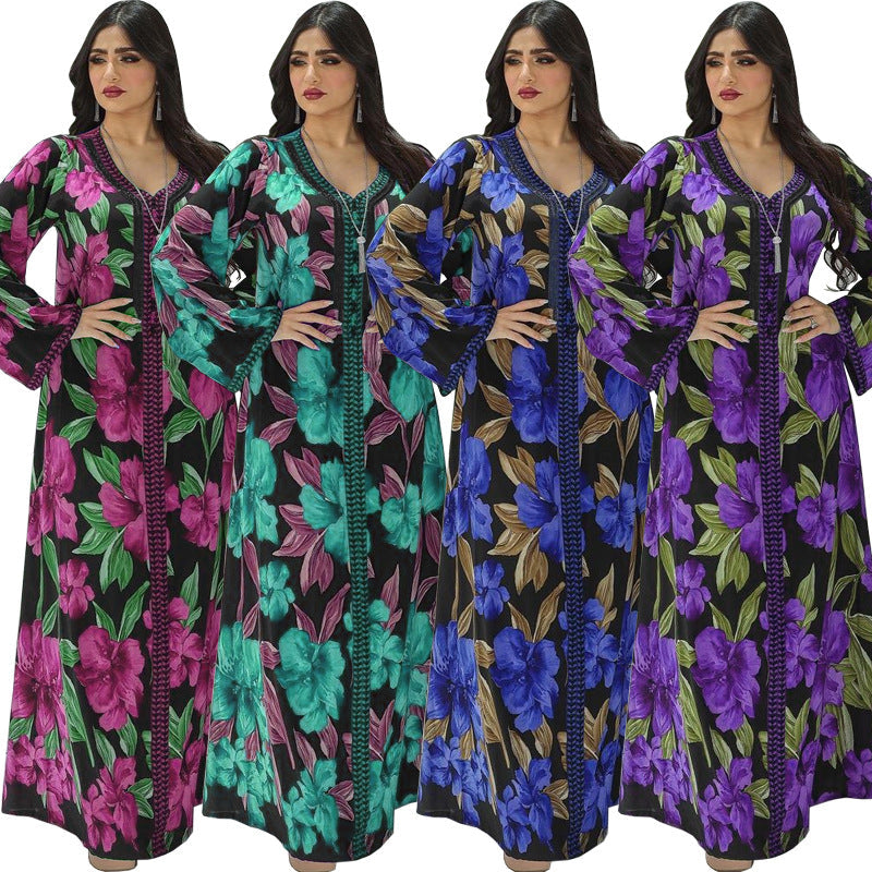 KTX-8130024440024 1073 Latest Netflix Style Popular Fashion Temperament Women's Clothing Kaftan