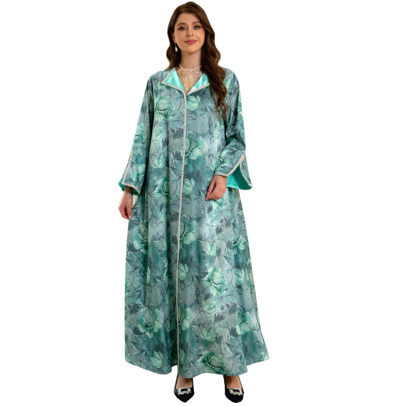 KTX-8130034106584 2024 Latest Netflix Style Popular Fashion Temperament Women's Clothing Kaftan