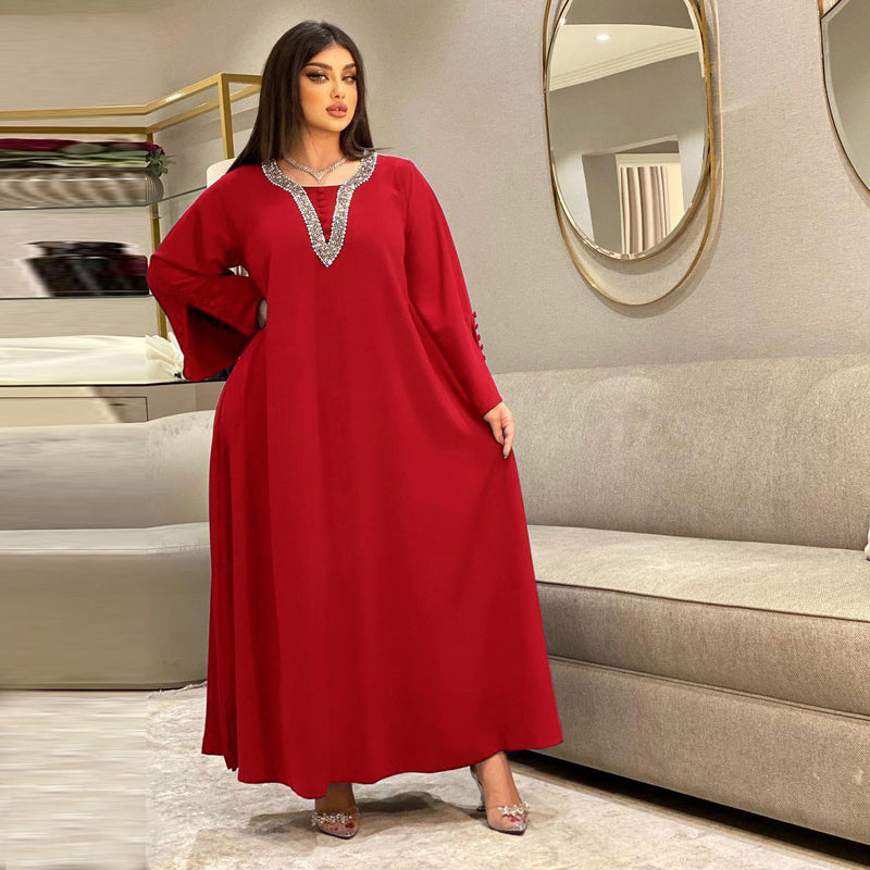 KTX-8130031321304 2024 Latest Netflix Style Popular Fashion Temperament Women's Clothing Kaftan