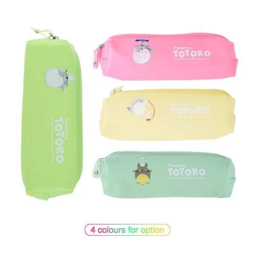 Cute Jelly Soft Waterproof Pen Pencil Case Zipper Stationery Bag Lovely Cat Pattern for Girls School Students