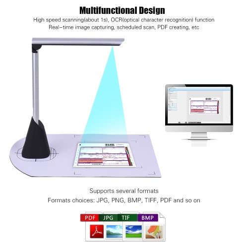 Portable High Speed USB Book Image Document Camera Scanner