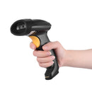 Wireless Handheld 1D/2D(PDF417/MicroPDF417) Barcode Scanner Bar Code Reader with Base USB Cable for Supermarket Library Express Company Retail Store Warehouse