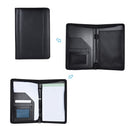 Portable Business Portfolio Padfolio Folder Document Case Organizer A5 PU Leather with Business Card Holder Memo Note Pad