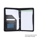 Portable Business Portfolio Padfolio Folder Document Case Organizer A5 PU Leather with Business Card Holder Memo Note Pad