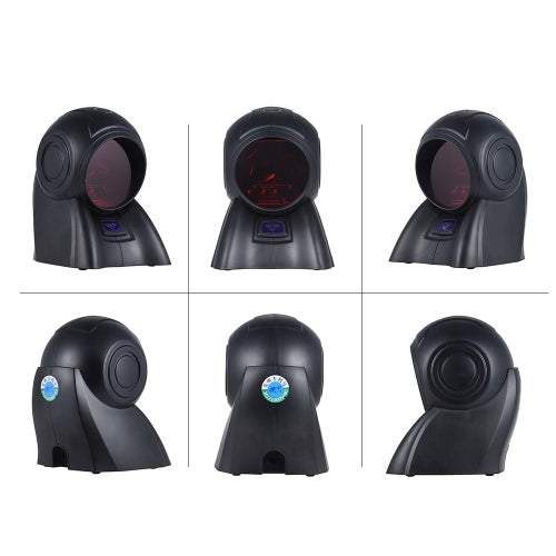 Omni-directional 20 Lines 1D USB Orbit Barcode Scanner Reader Auto Scanning 1800t/s Speed 30° Adjustable Head