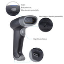 2.4GHz Wireless USB Wired 1D Barcode Scanner Auto/Manual Scanning CCD Red Light Screen PC Computer Bar Code Reader 2000dpi 260t/s Intermal Memory Up to 2500