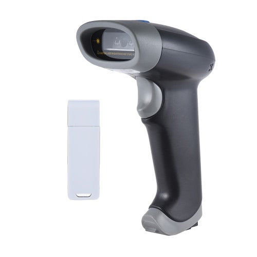 2.4GHz Wireless USB Wired 1D Barcode Scanner Auto/Manual Scanning CCD Red Light Screen PC Computer Bar Code Reader 2000dpi 260t/s Intermal Memory Up to 2500