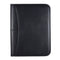 Multifunctional Professional Business Portfolio Padfolio Folder Document Case Organizer A4 PU Leather Zippered Closure with Business Card Holder Memo Note Pad