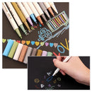 10pcs/set Metallic Color Marker Pen Marking Highlighting with Fine Tip for Photo Album DIY School Office Supplies