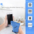 Aibecy Multipurpose Microfiber Cleaning Cloth Adopt for Microsuede for Glass Stationery Office Supplies Camera Lenses Phone Tablets Flat Screen TV Pack of 1 Blue