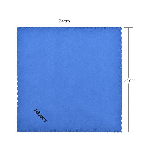 Aibecy Multipurpose Microfiber Cleaning Cloth Adopt for Microsuede for Glass Stationery Office Supplies Camera Lenses Phone Tablets Flat Screen TV Pack of 1 Blue