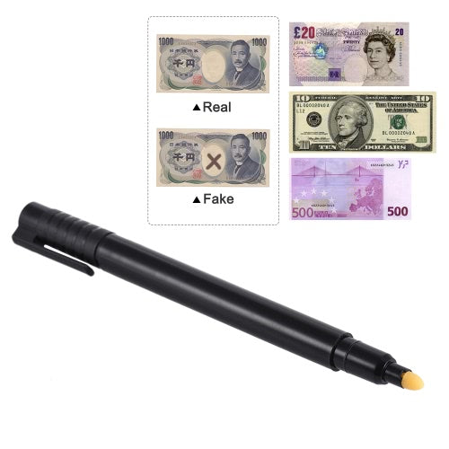 Counterfeit Money Detector Pen Fake Banknote Tester Currency Cash Checker Marker for US Dollar Bill Euro Pound Yen Won