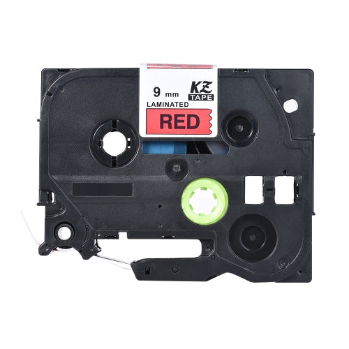 Laminated Label Tape Black on Red Compatible for Brother P-touch Label Printer PT-1010/PT-2100/PT-18R/PT-E200/PT-9500 9mm * 8m