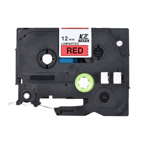 Laminated Label Tape Black on Red Compatible for Brother P-touch Label Printer PT-1010/PT-2100/PT-18R/PT-E200/PT-9500 9mm * 8m