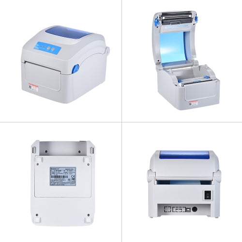 Gprinter GP-1324D طابعة حرارية 1D 2D QR ملصق باركود عنوان طباعة بوليصة الشحن الإلكترونية 8 بوصة سرعة سريعة عرض 20-118 مم مع مدخل ملصق خارجي لبريد طرود مستودع الخدمات اللوجستية السريعة