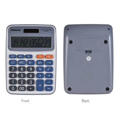 Standard Function Desktop Electronic Calculator 12 Digits Large Display Solar and Battery Dual Power Supply for School Home Office Business