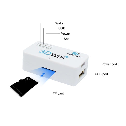 GEEETECH 3D WiFi Module 3D Printer Parts APP Control متوافق مع مجموعة متنوعة من الطابعات ثلاثية الأبعاد