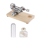 Aibecy Mini Hot Air Stirling Engine Motor Model Electricity Generator Wooden Base Physics Science Educational Toy