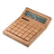 Multifunctional Bamboo Electronic Calculator Counter 12 Digits Solar & Battery Dual Powered for Home Office School Retail Store