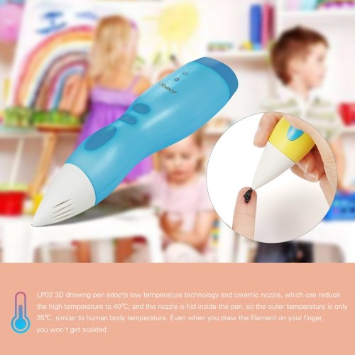 Aibecy LP02 Low Temperature 3D Printing Pen with Rechargeble Battery for Kids Art Craft Drawing DIY Gift