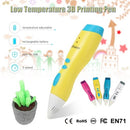 Aibecy LP02 Low Temperature 3D Printing Pen with Rechargeble Battery for Kids Art Craft Drawing DIY Gift