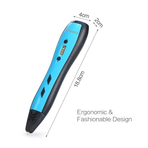 قلم طباعة ثلاثي الأبعاد من Aibecy يعمل مع شاشة LCD مع خيوط ABS PLA للأطفال هدية فنية للرسم اليدوي