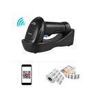 Aibecy WM3L 433MHz Wireless 1D 2D Auto Image Barcode Scanner Handheld QR code PDF417 Bar Code Reader 200m/656ft Range 1300t/s Fast Speed with Cradle for Mobile Payment Supermarket Store Warehouse