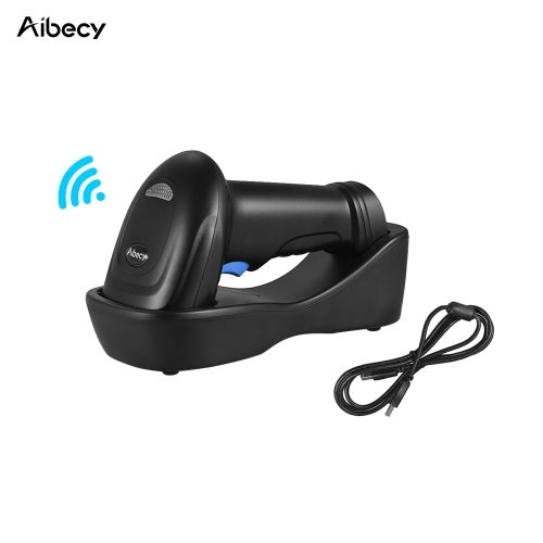 Aibecy WM3L 433MHz Wireless 1D 2D Auto Image Barcode Scanner Handheld QR code PDF417 Bar Code Reader 200m/656ft Range 1300t/s Fast Speed with Cradle for Mobile Payment Supermarket Store Warehouse