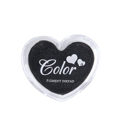 Craft Finger Ink Pad Stamps Candy Colors Heart-Shaped Design Fingerprint Inkpad