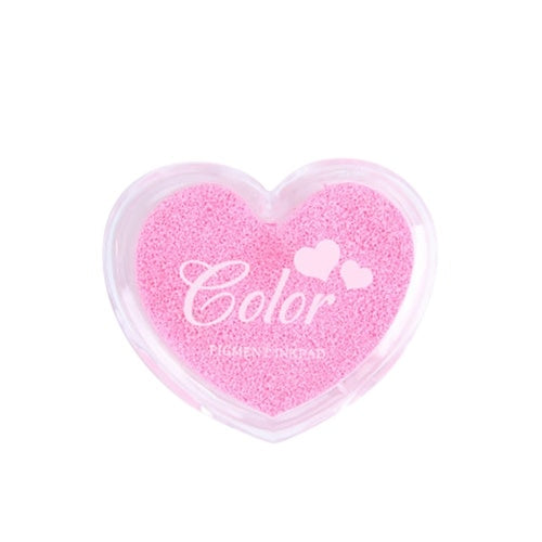 Craft Finger Ink Pad Stamps Candy Colors Heart-Shaped Design Fingerprint Inkpad