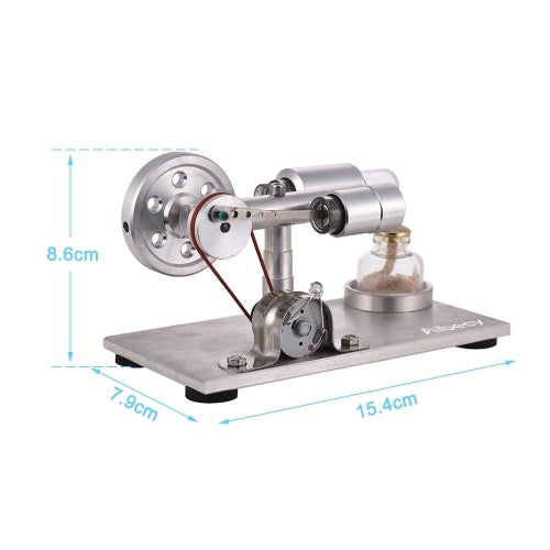 Aibecy Hot Air Stirling Engine Motor Model Electricity Power Generator with LED Physics Educational Toy Birthday Gift