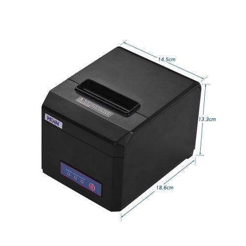 HOIN 80mm Thermal Receipt Printer Support 58mm/80mm Paper Width with Auto Cutter USB Serial Ethernet Interface Compatible with ESC/POS Print Commands