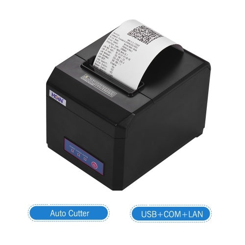 HOIN 80mm Thermal Receipt Printer Support 58mm/80mm Paper Width with Auto Cutter USB Serial Ethernet Interface Compatible with ESC/POS Print Commands