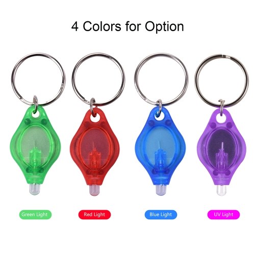 10Pcs Mini Portable UV LED Light Flashlight Keychain